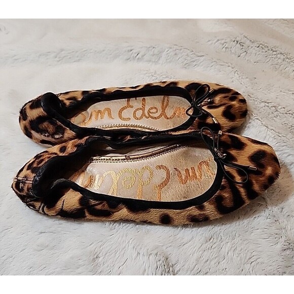 Sam Edelman‎ Womens Shoes Flats Felicia Animal Leopard Print Ballet Slip On 7 - Picture 5 of 6